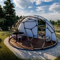 Stor glasskuppel for glamping. Levering i hele Norge. Skydome Norge